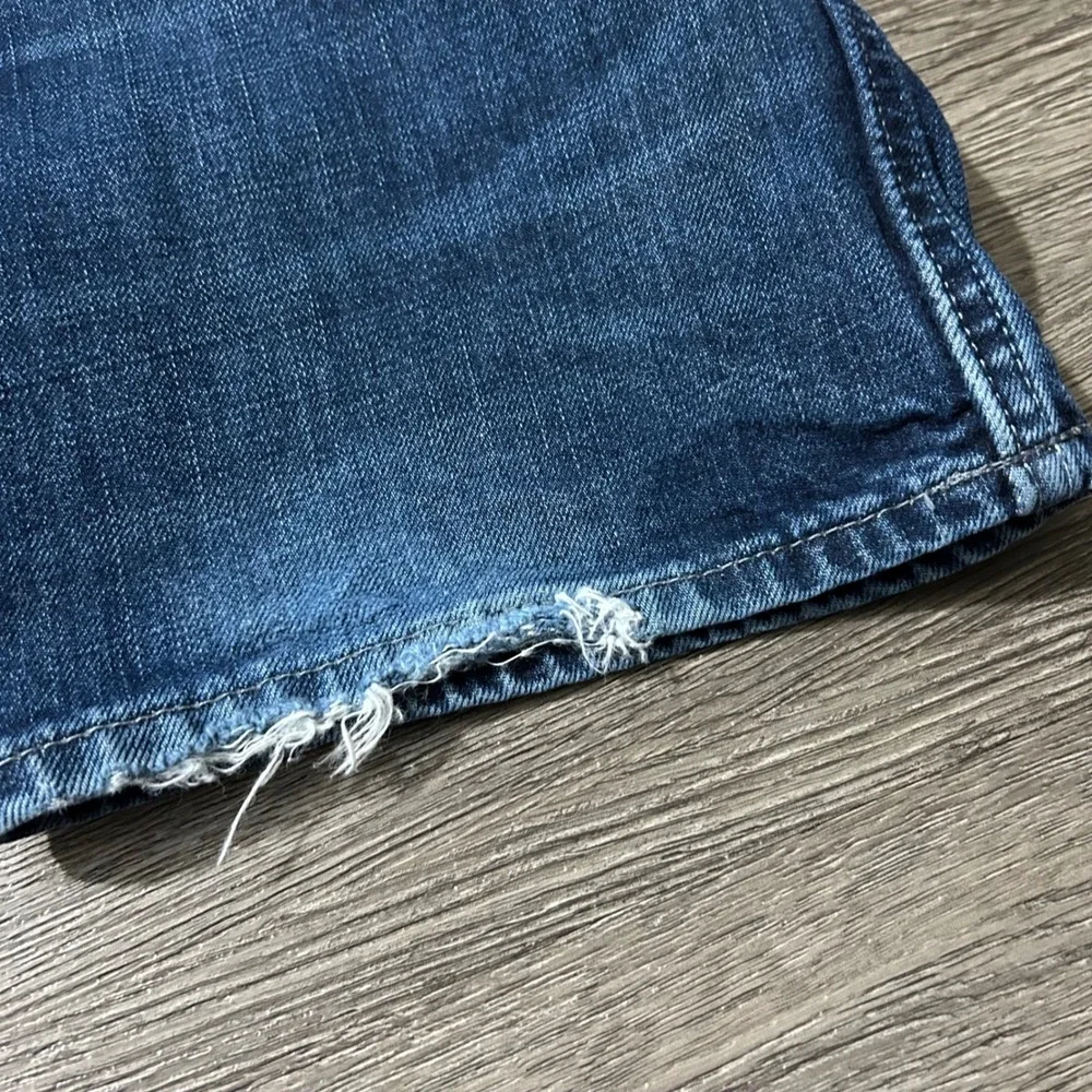 Banana Republic Vintage Straight Jeans 34x34 Blue Denim Cotton Mens Distressed